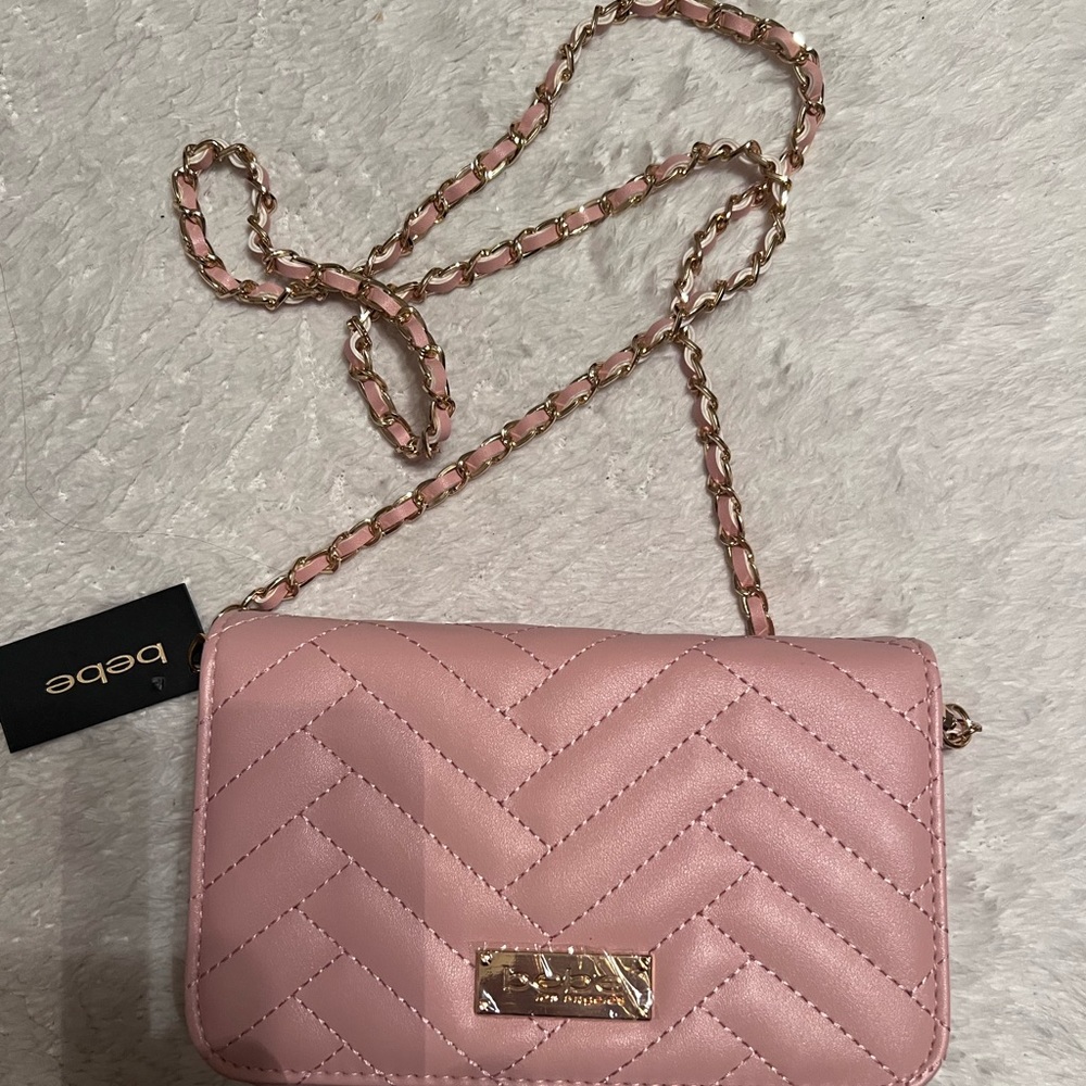 Small BEBE clutch. Brand new with tags. Color light pink.